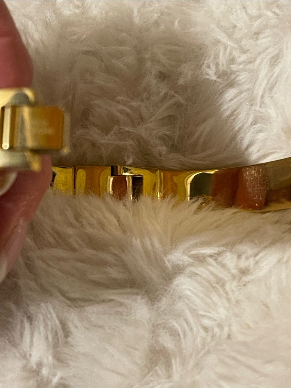 Michael Kors Gold and Tortoiseshell Inlay Bangle Bracelet - Picture 9 of 9